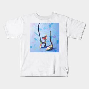 Whimsical Cat and Mouse Kids T-Shirt